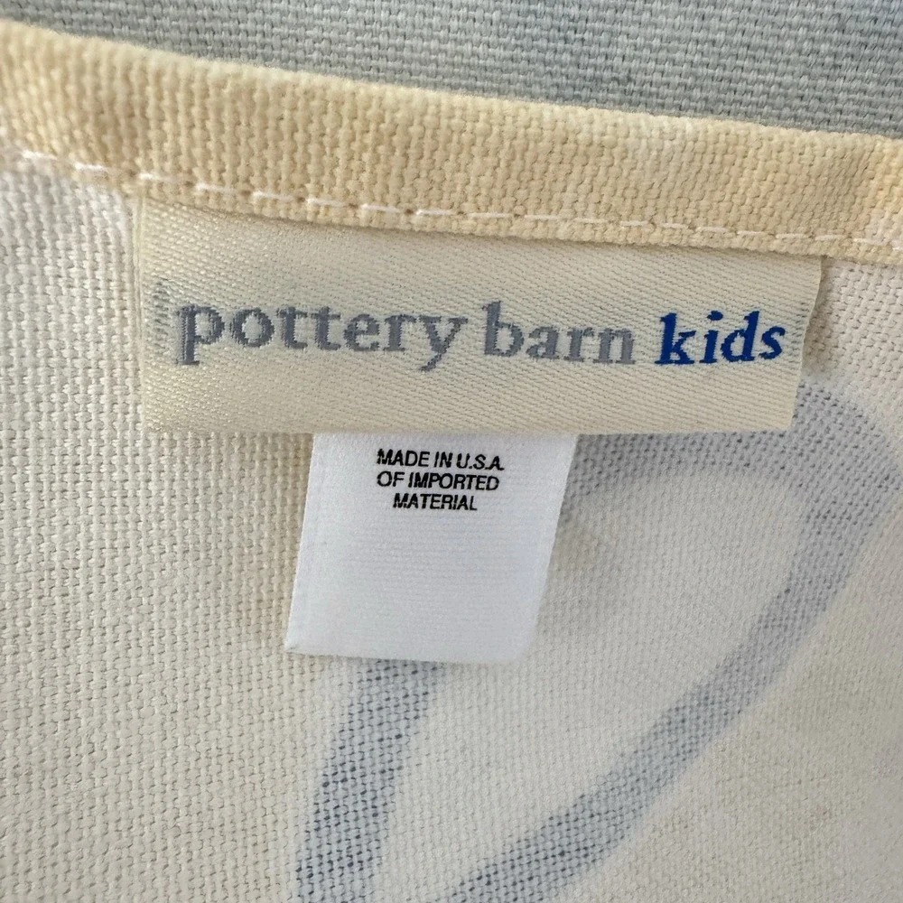 Vtg Y2k Pottery Barn Kids Baby Boy Sheep Canvas Wall Hanging‎ Art Banner Decor